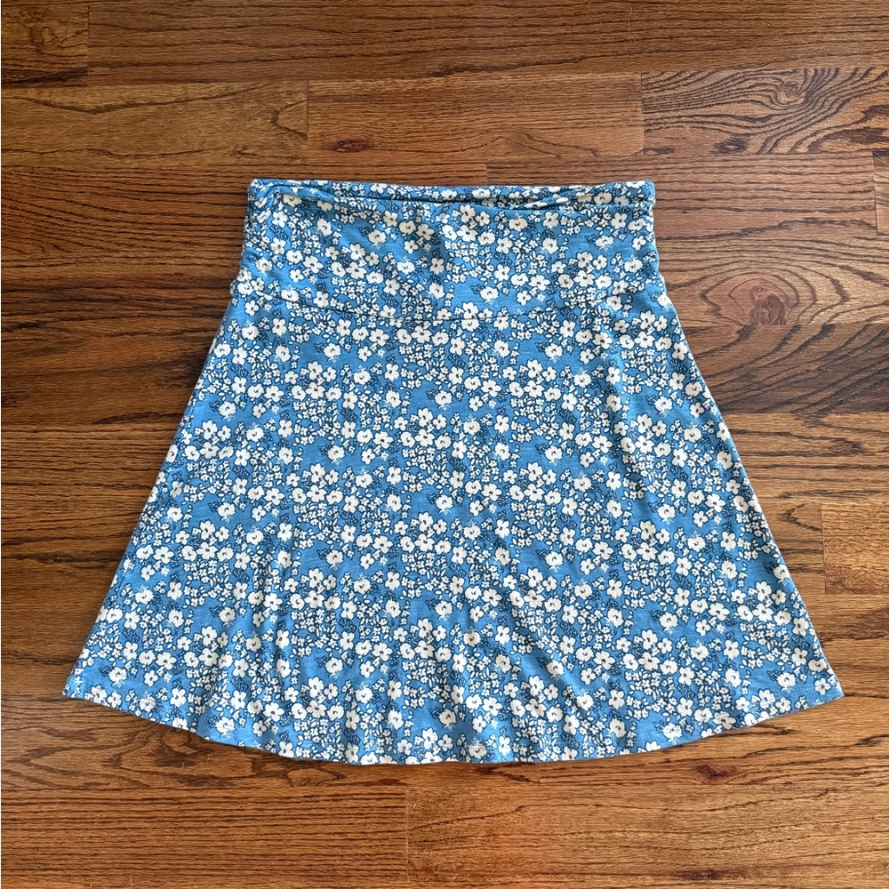 Chaka Floral Blue Skirt by Toad&Co Size Small